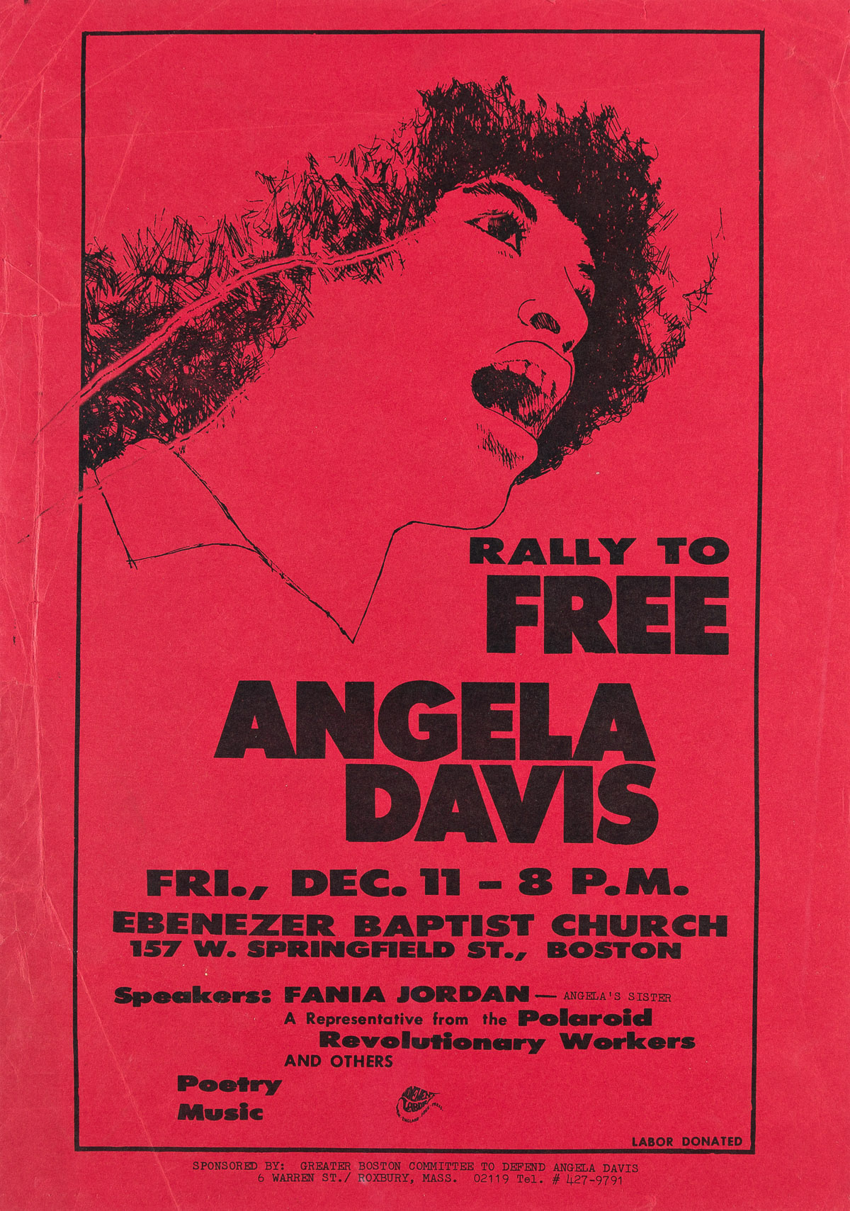 Davis, Angela (b. 1944) illus. Dana C. Chandler Jr. This Black Woman is a Heroine!! Free Angela Now!!! Dont Wait Until She is Dead to